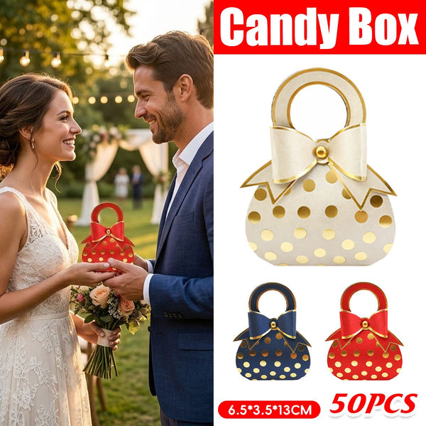 Vintage Carousel Candy Box 50 Pack Set Red Or Champagne Multi Use Party Favor