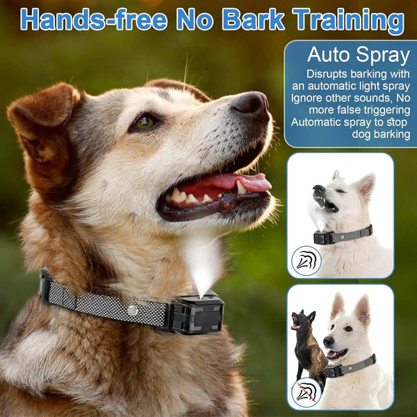 Anti Bark Dog Citronella Spray Collar Rechargeable Training No Barking Humane AU