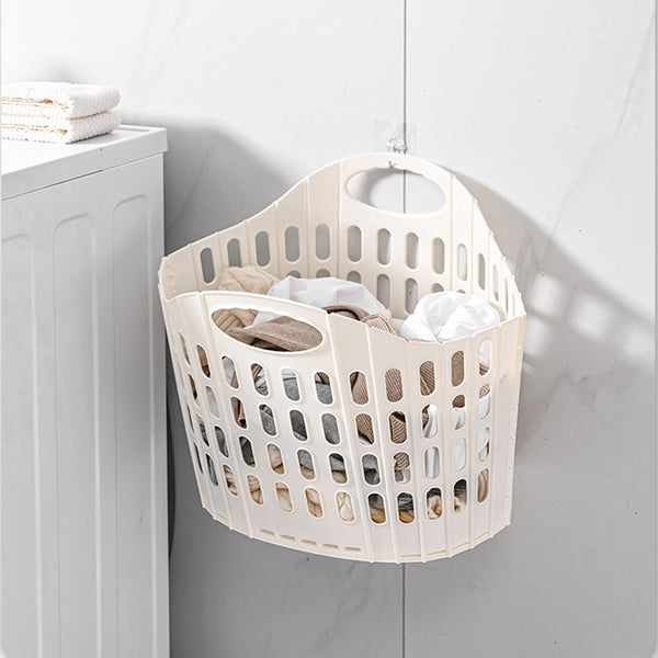 2PCS Foldable Laundry Basket Large Plastic Clothes Storage Hamper