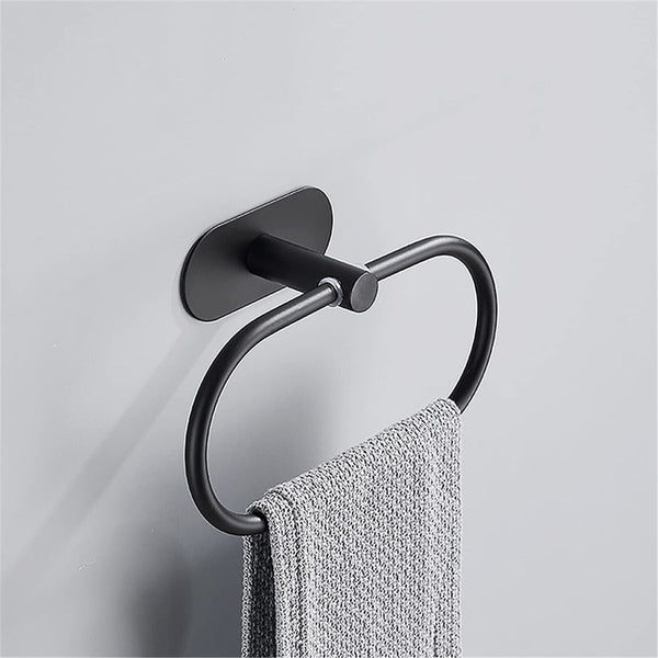 2X Stainless Steel Oval Towel Ring Rail Holder Wall Mounted Hand Towel Rack Bath