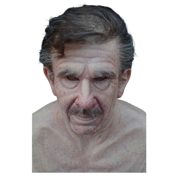 Bald Old Man Wrinkle Mask Latex Halloween Party Cosplay Disguise Face Mask Props
