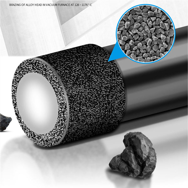 2pcs Dry Diamond Drill Bits 6/8mm For Porcelain Glass Tile Ceramic Marble Black