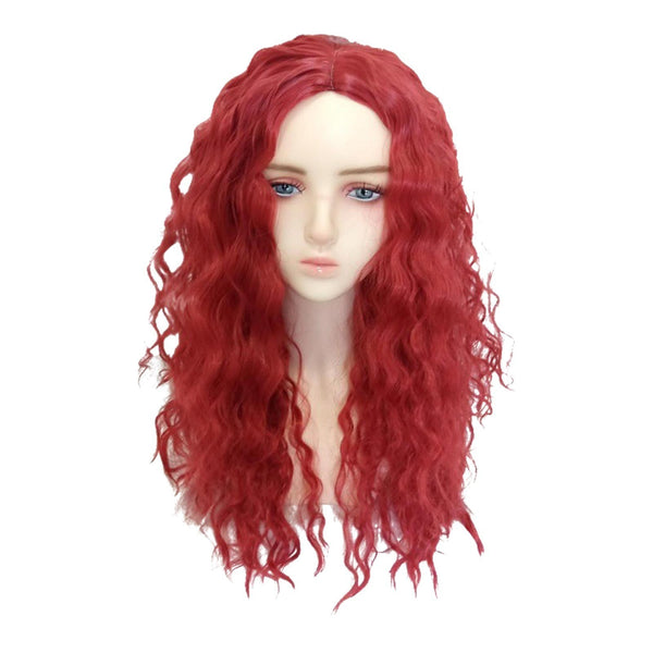 Long red wavy Descendants Red costume wig