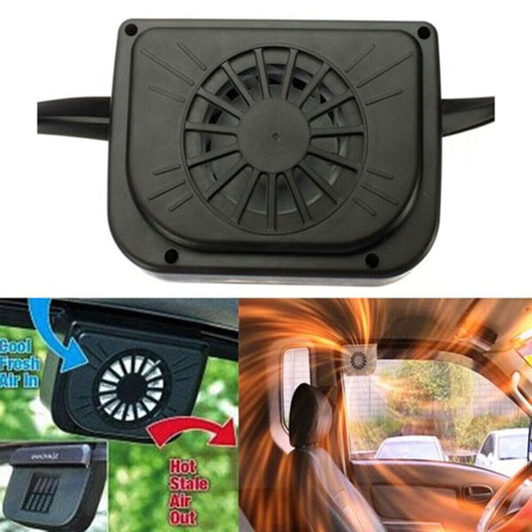 Solar Power Car Window Fan Auto Ventilator Air Vent Vehicle Exhaust Ventilation