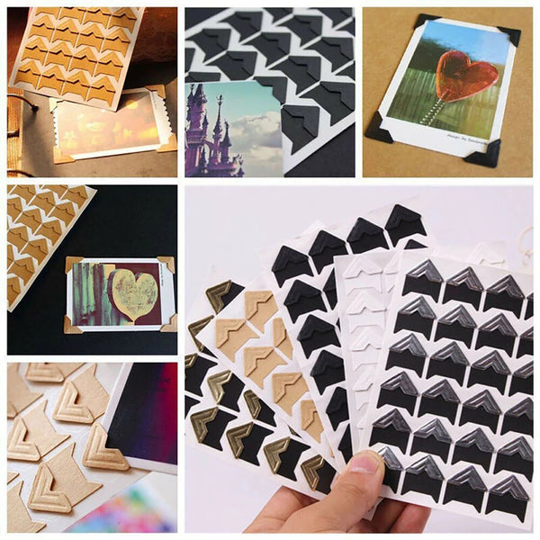 Self-adhesive Photo Corner Stickers Angle Frame Scrapbook Album Essential AU