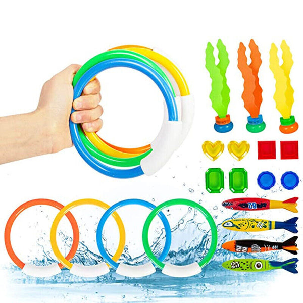 Underwater Swim Pool Diving Toys Summer Swimming Dive Toy Sets Water RIng Sticks