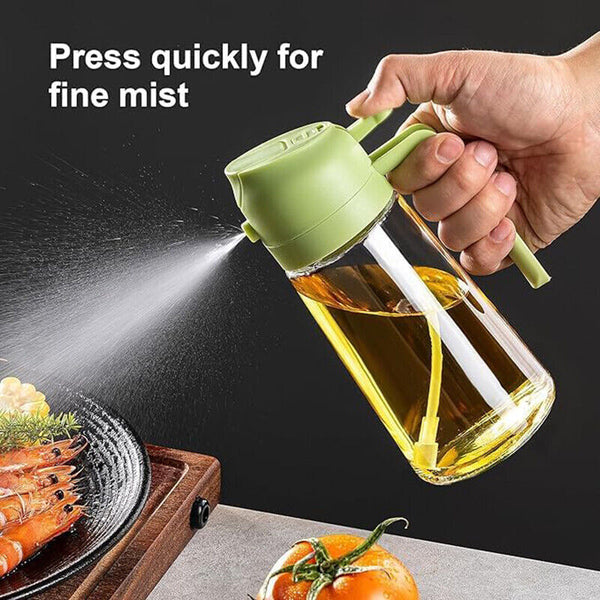 2PCS 2 In 1 Oil Sprayer Dispenser Cooking Baking BBQ Spray Bottle Kitchen Tool