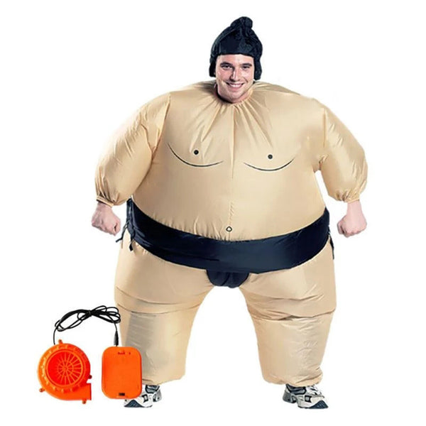 2X Halloween Inflatable Party Sumo Wrestler Suit Adult Party Costume Fancy Dress