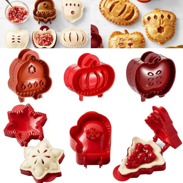 Holiday Mini Pie Molds Hand Pie Maker Christmas Pastry Baking Moulds Set