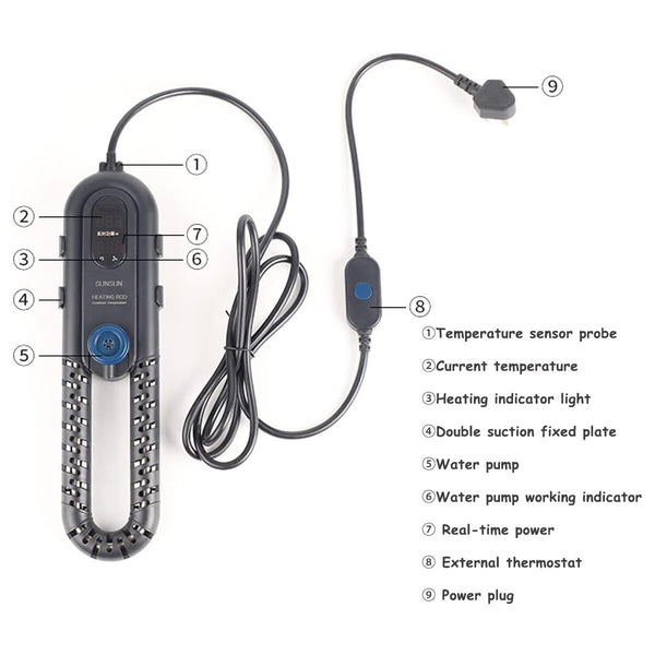 Automatic Fish Tank Heater – Constant Temperature Aquarium Heating Rod
