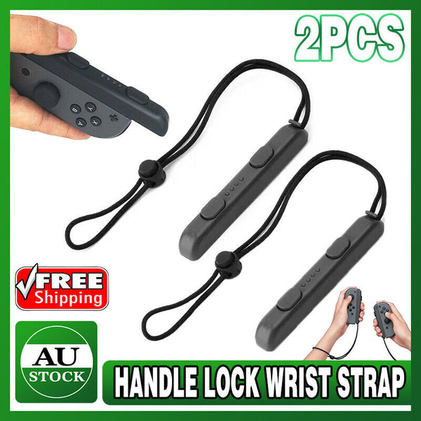 2PCS Gamepad Handle Lock Wrist Strap Lanyard For Nintendo Switch Game Joy-Con AU