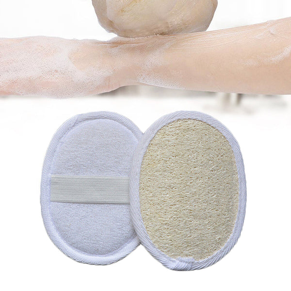 4Pcs Natural Loofah Luffa Loofa Facial Body Pad Sponge Cleanser Scrubber Brush