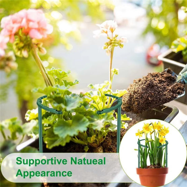 Half Round Garden Plant Vegetable Flower Support Stakes Sturdy Support Ring Cage