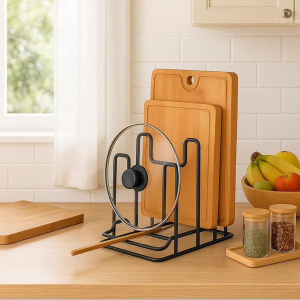 2PCS Metal Cutting Board Stand Kitchen Countertop Vertical Chopping Board Holder