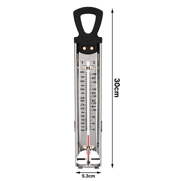 2PCS Stainless Steel Cooking Thermometer Candy Jam Milk Kitchen Thermometer