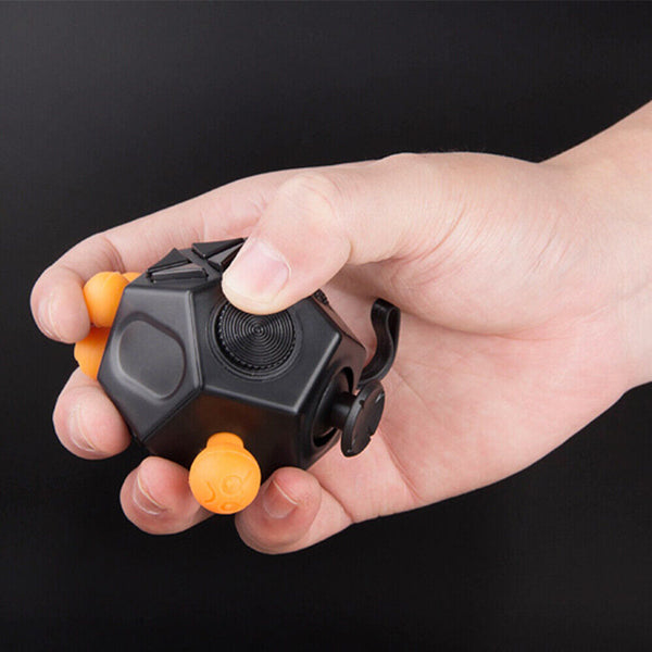 12 Sided Cube Desk Puzzle Toy Stress Relief Fidget Gift Focus Adults Fun Kids