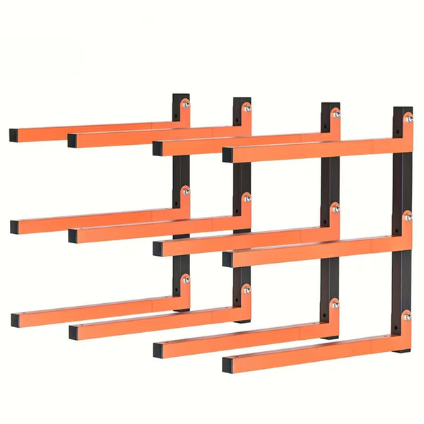 2pcs Wall Mounted Lumber Storage Rack | Heavy Duty Metal Wood & Firewood Storage Brackets
