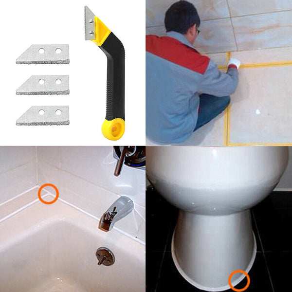 Grout Remover Tile Grout Saw Angled Grout Scraping Rake Tool for Tile Cleaning