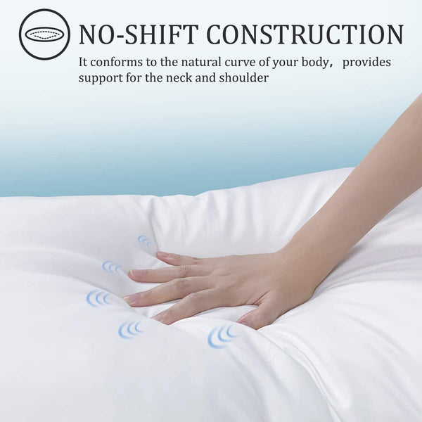 2x Hotel Quality Bamboo Pillow Breathable Home Pillows Queen Size Medium Firm