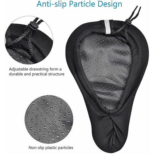 2pcs Bike Seat Cover Cushion | Thick EVA Sponge Bicycle Saddle Comfort Pad