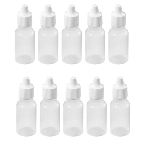 5/10/15/20/30ml Empty Plastic Dropper Bottles Squeezable Drop Liquid Container