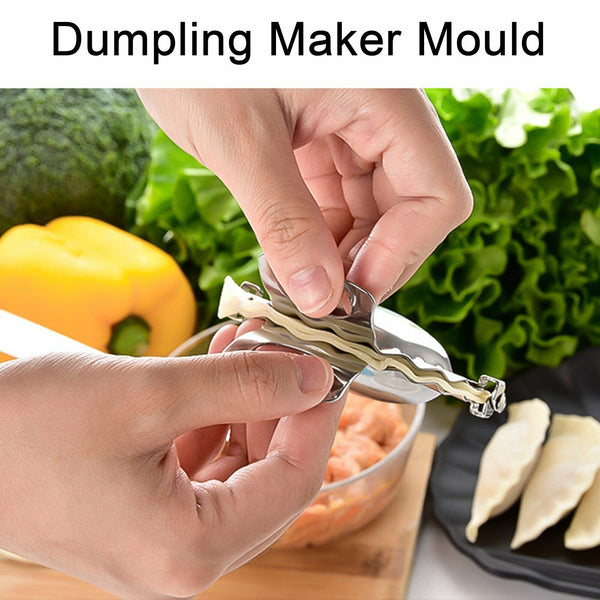 4PCS Dumpling Maker Mold Stainless Steel Dough Press Making Mould Tools AU NEW
