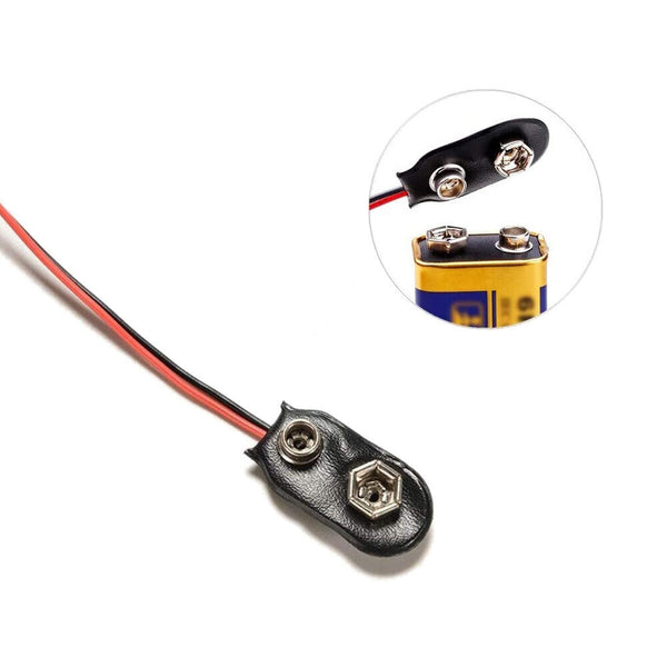 Bulk 50 PACK Pcs 9V Volt Battery Snap Clip Connector Black 