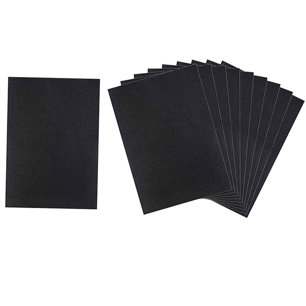 5x Black Felt Fabric Adhesive Sheets Multipurpose Velvet Sheet Sticky Glue Back