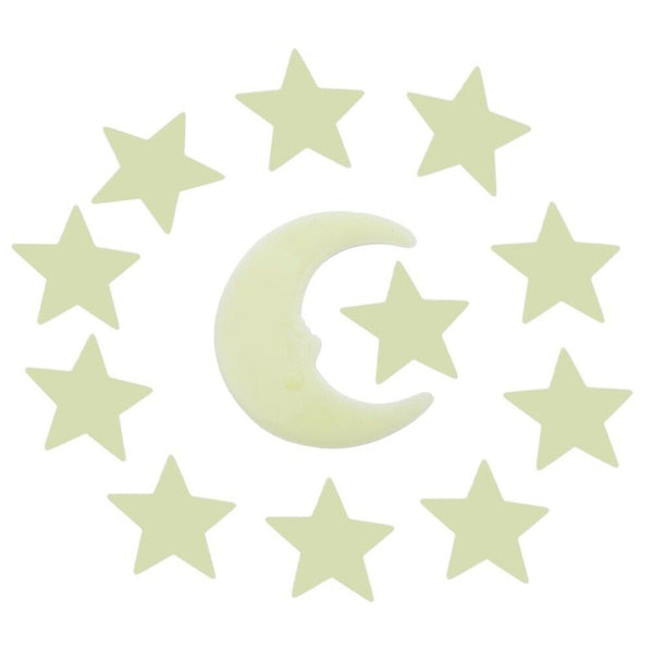 201x Home Wall Glow In The Dark Stars Stickers Set Baby KIDS Decal Luminous Moon