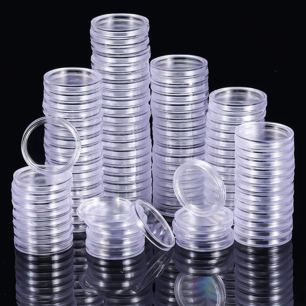 40X 40.8mm Coin Holder Capsules Box Storage Clear Round Display Coin Cases Round