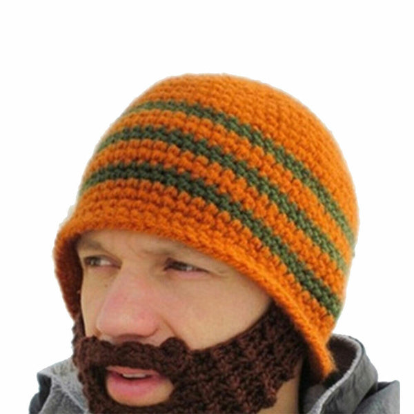 New Knit Hat Crochet Unisex Mustache Warm Face Beard Winter Hat Mask Beanie Ski