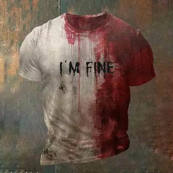 Im-Fine Bloody Shirt Halloween Bloody Cloth Men Horror Tshirts Funny Shirts Gift