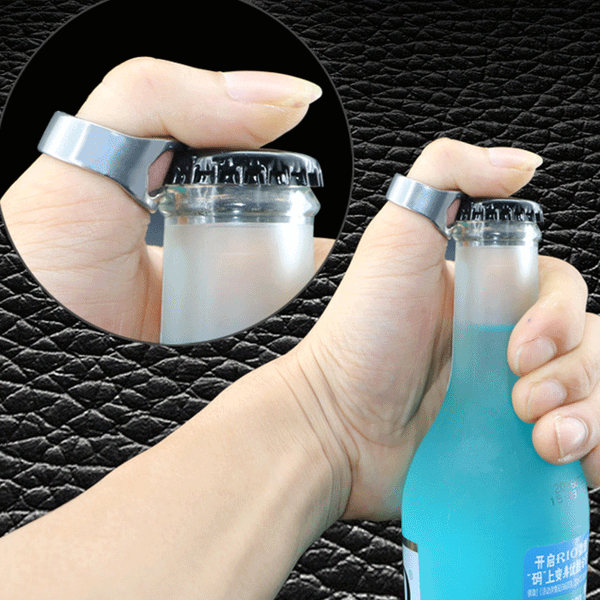 Bottle Opener Ring Beer Barware Novelty Gift Stainless Steel Father's Day Cool