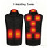 Unisex Thermal Warm Winter Body Warmer Heated Vest USB Electric Jacket Heat Pad