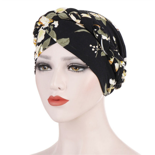 2X Women's Floral Chemo Cap Cancer Hat Muslim Hair Scarf Turban Hijab Head Wrap