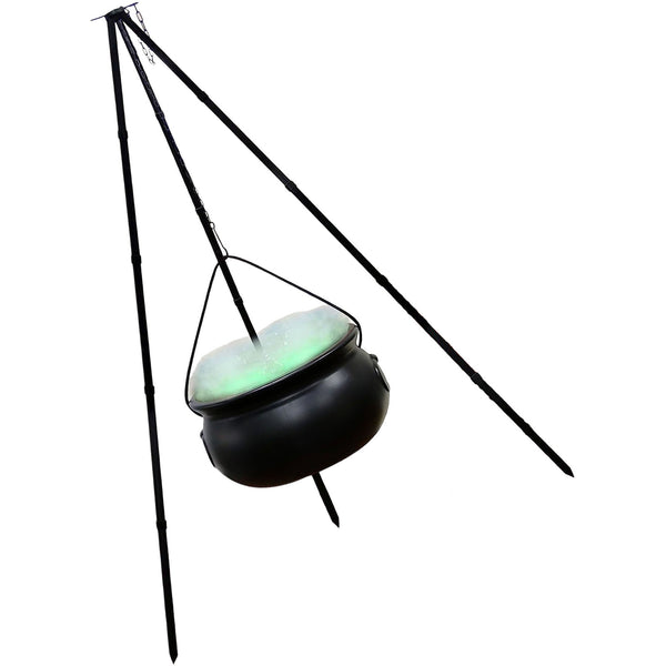 Halloween Decor Outdoor - Large Witches Cauldron on Tripod with Light Home Decor