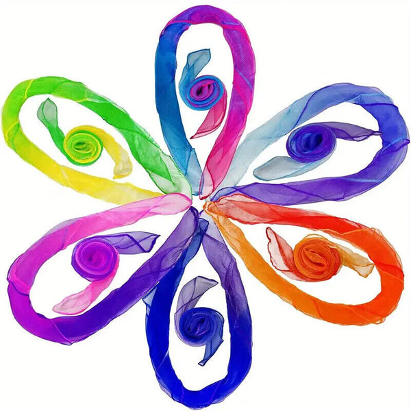 36X 9Colour Gradient Juggling Silk Dance Magic Tricks Dancing Props Scarves AUS