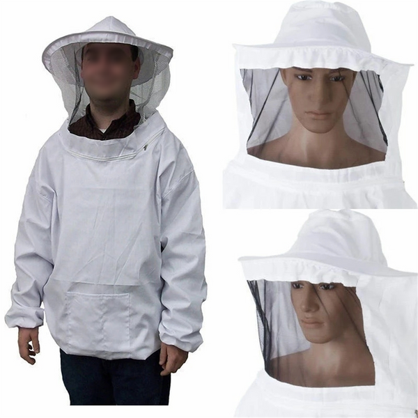 Veil Hat OverBee Keeping Suit Protective Coat Pull Tops Beekeeping Smock Jacket