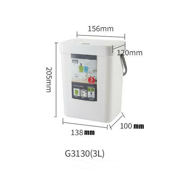 2pcs Wall Mounted Trash Can with Lid | Hanging Kitchen & Bathroom Waste Bin 3L