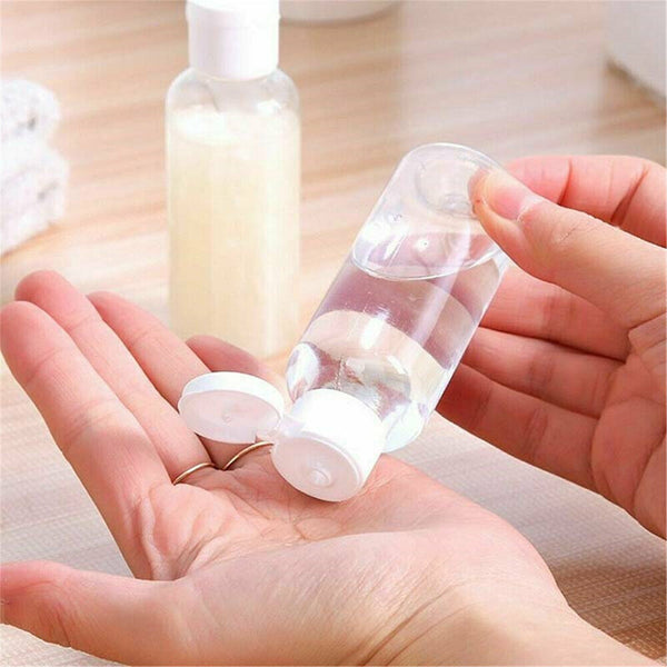 UP100x 50ml Refillable Bottles PET Clear Empty Lotion Liquid Makeup Container AU