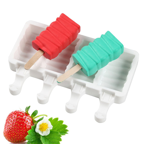 4PCS 4 Cavity Mold Silicone Cake Baking Mould DIY Ice Cream Lolly Molud Tools AU