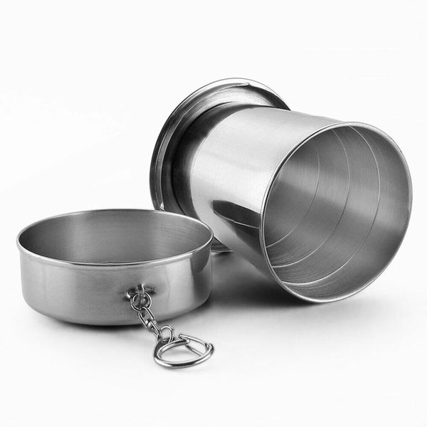 Stainless Steel Folding Cup Travel Camping Cup Telescopic Portable Collapsible