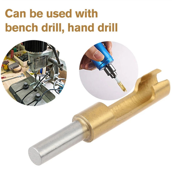 4X/Set Titanium Coated Plug Cutter Hole Wood Timber Shank Drill Bit Tools 6-16mm