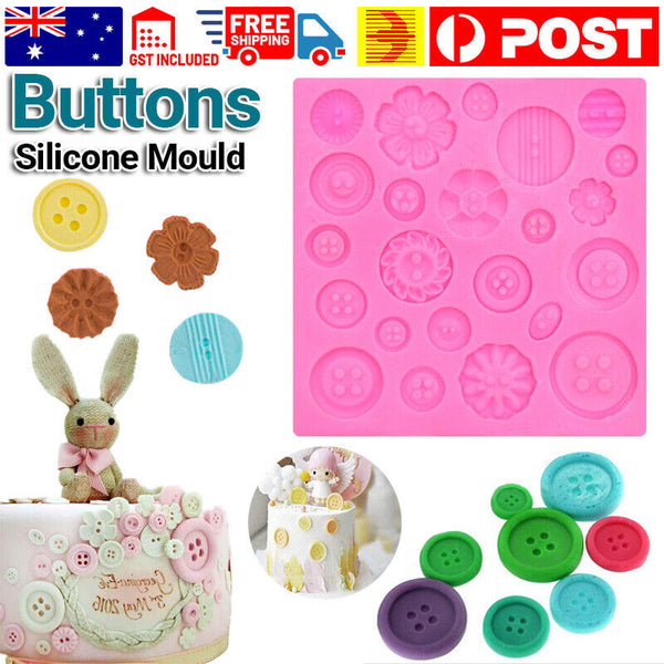 Chocolate Baking Fondant Mould Buttons Silicone Sugarcraft Mold Cake Decorating