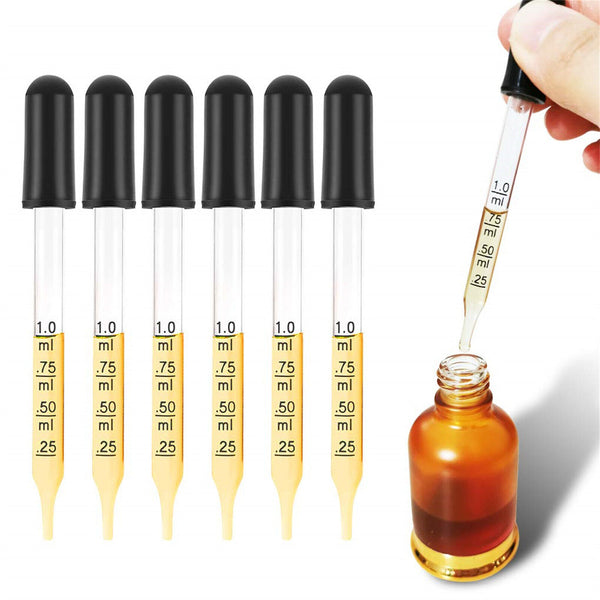 Clear Glass Stain Liquid Droppers Pipettes Essential Oil Craft Eye Dropper