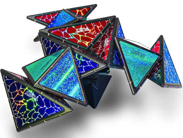 Magnet Pyramid Glow Transforms Glowing Design Fidget Sensory Toy Spinner