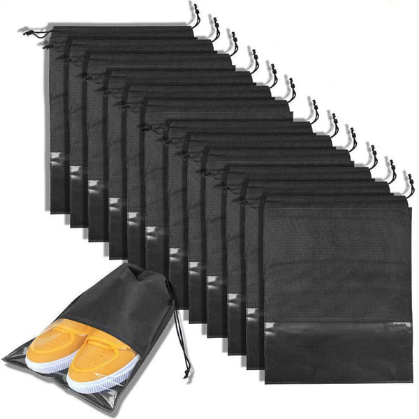 Portable Shoes Bag Travel Storage Pouch Drawstring Bag Non-woven Shoe Bag