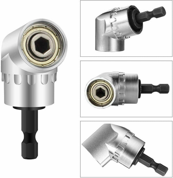 Right-angle Screwdriver Drill Adapter Attachment Impact Hex Driver Extension bit