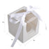 24PCS Single Cupcake Boxes with Window and Handle Cupcake Gift Packaging Boxes
