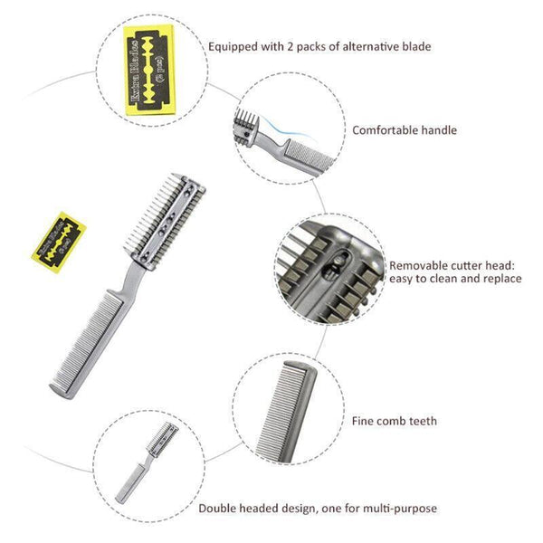 2 Sided Razor Clipper Comb Pet Hair Trimmer Grooming Cutter Dogs  Cats Puppy AU